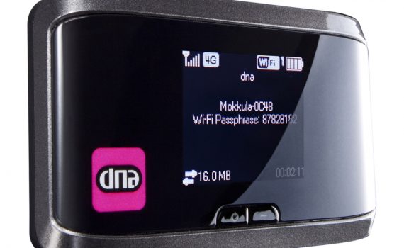 DNA Mokkula 4G LTE WLAN S (Sierra Wireless Aircard 762S) Elisan sim-kortilla